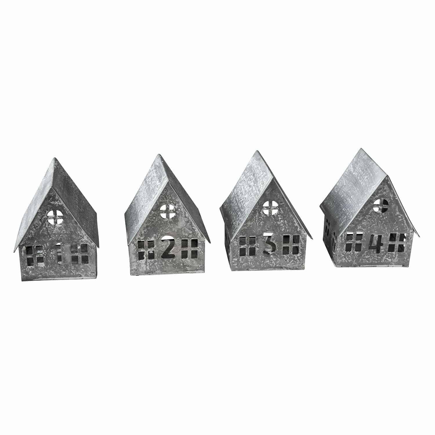 Mirabeau Windlicht Windlicht 4er Set Ivolere antikgrau (4er Set, 4er Set)