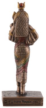 Vogler direct Gmbh Dekofigur Ägyptische Göttin Hathor, Miniatur by Veronese, bronzefarben/coloriert, Größe: L/B/H 4x3x9 cm