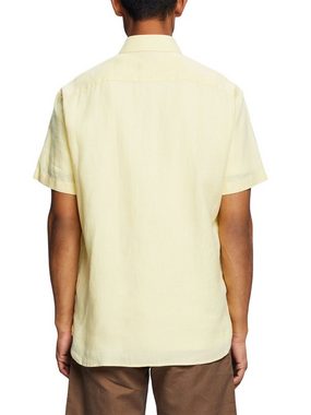 Esprit Collection Businesshemd Kurzärmliges Leinenhemd