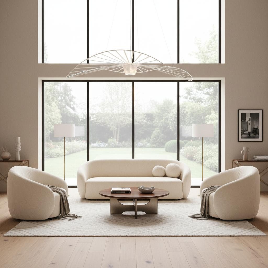 JVmoebel Polstergarnitur Beiges Wohnzimmer-Set 3+1+1-Sitzer-Sofas Sessel minimalistisch modern, (3-tlg), Made in Europa