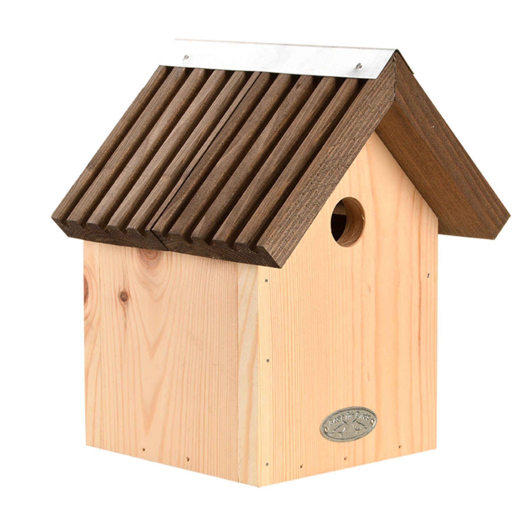 esschert design Nistkasten Nistkasten BLAUMEISEN Kasten Holz Vogel Haus Metall Nest Garten
