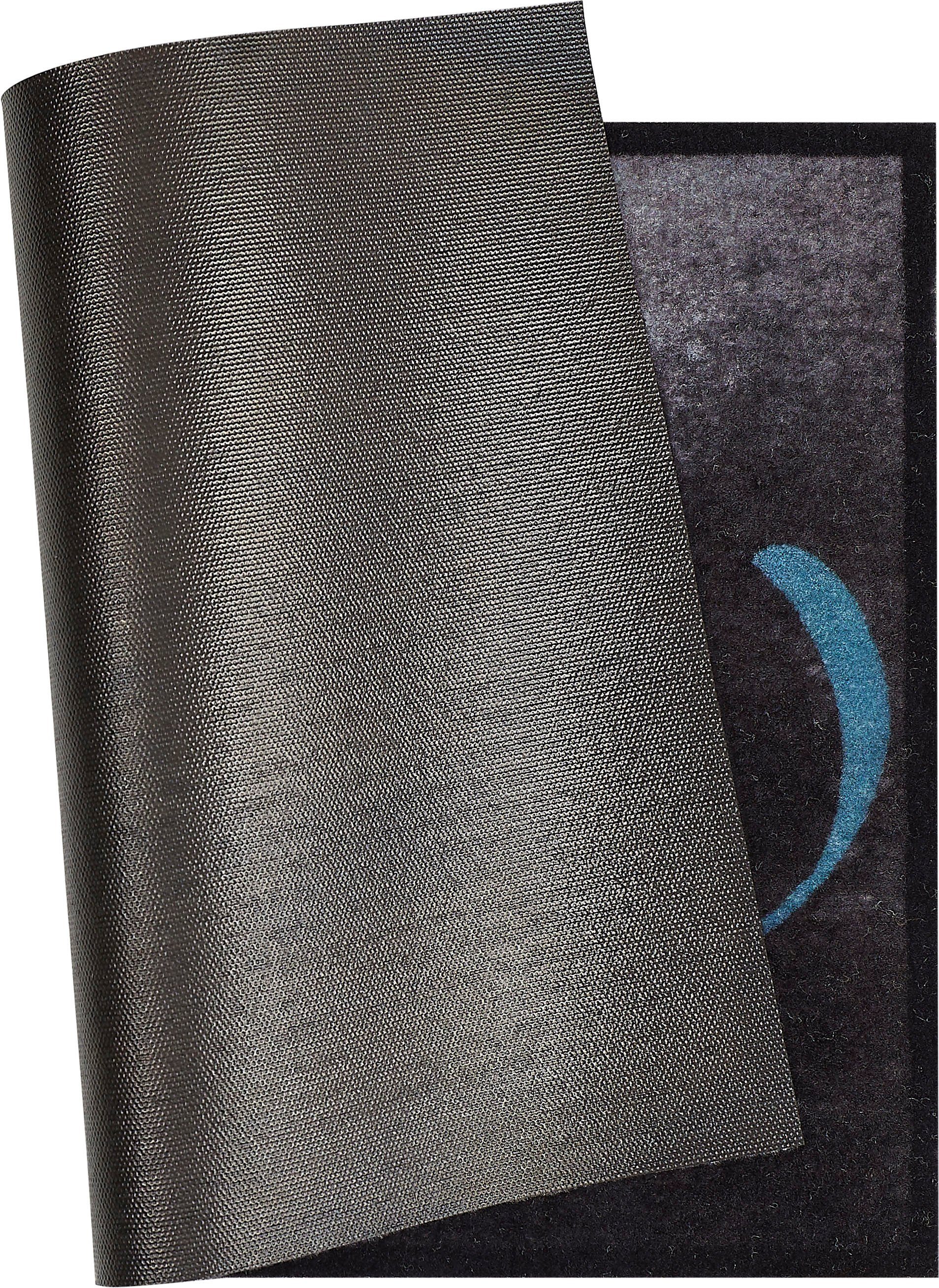 Fußmatte Modern, Andiamo, rechteckig, Höhe: 6,5 In- Motive, geeignet mm, Home Outdoor Schmutzfangmatte, und blau, verschiedene