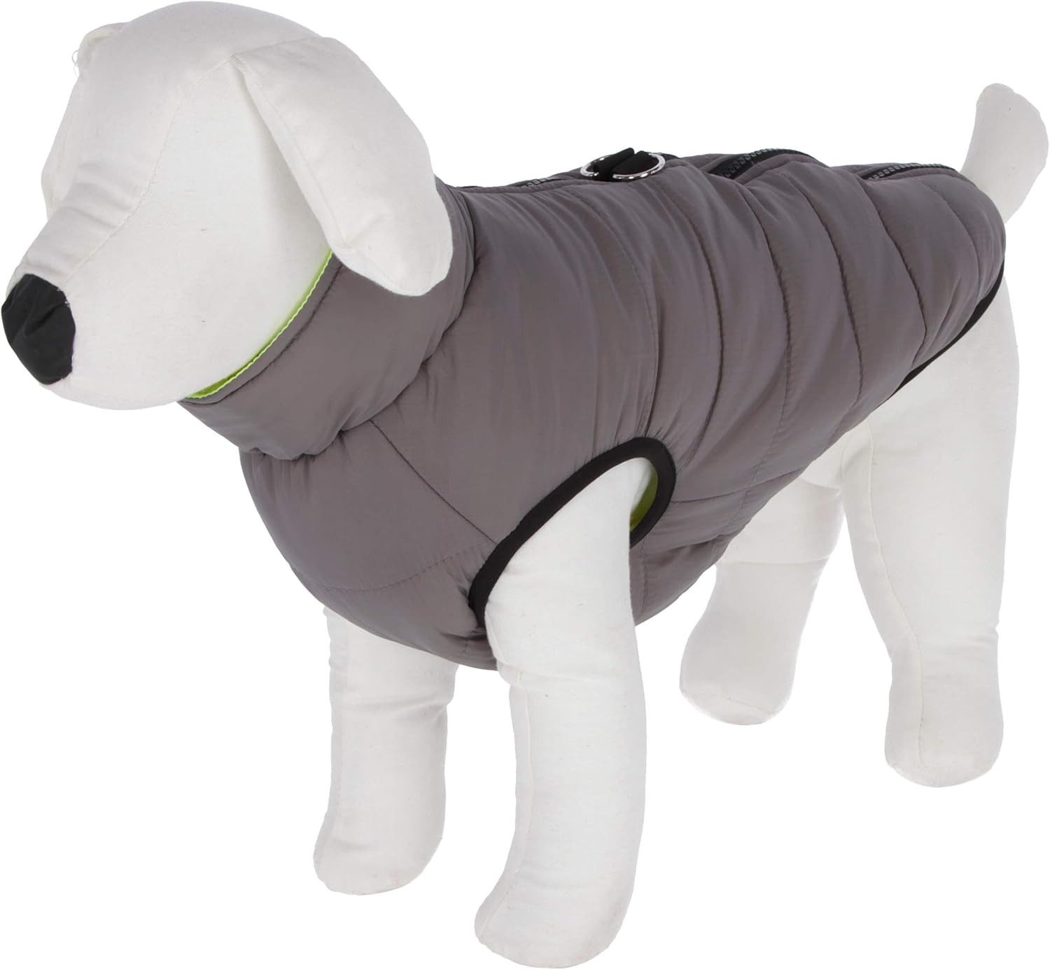 Kerbl Hundemantel Steppmantel Charmonix, grau/neon gelb, M 40 cm