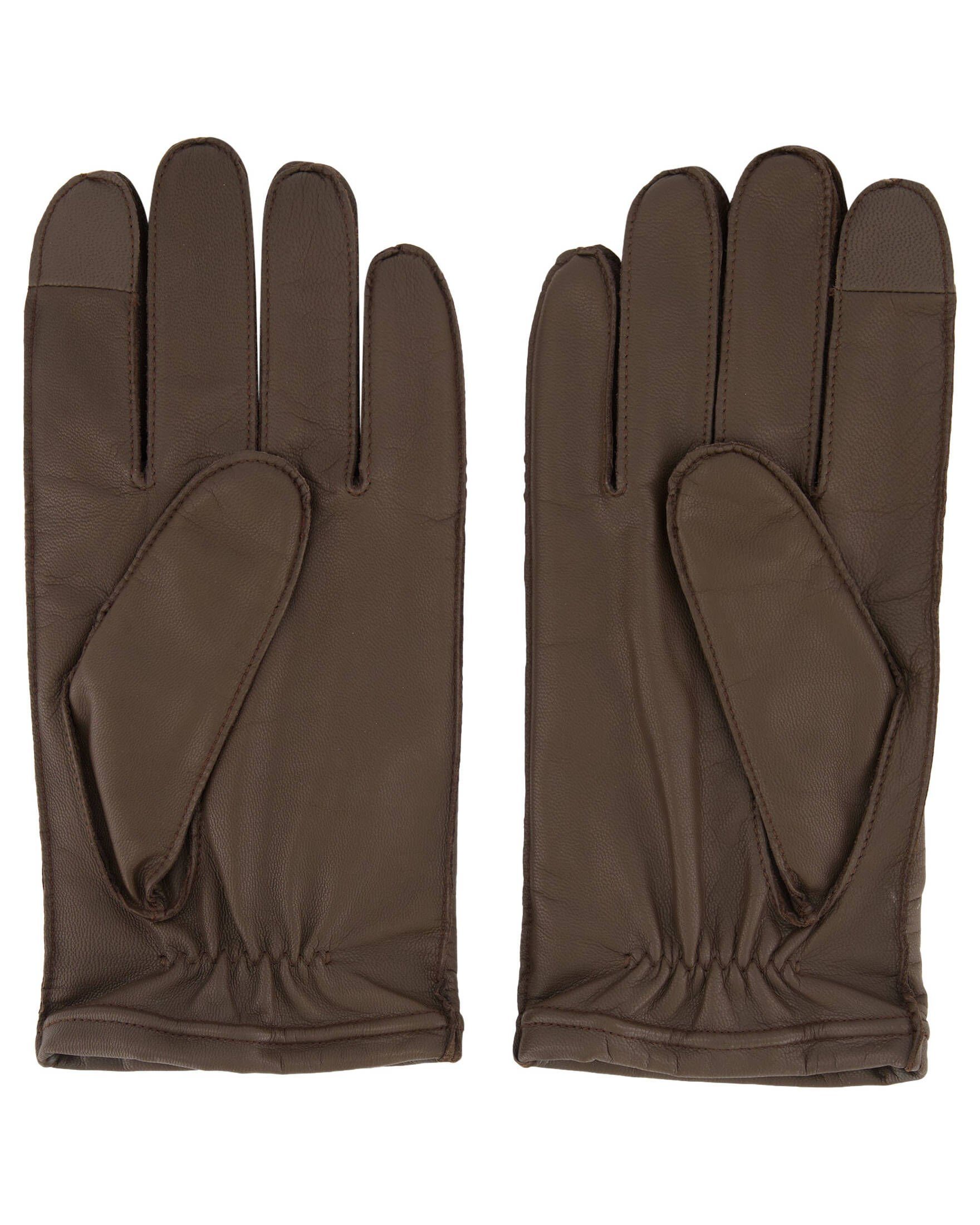 BOSS Strickhandschuhe KRANTON Handschuhe Herren Ziegenleder aus grün (43)