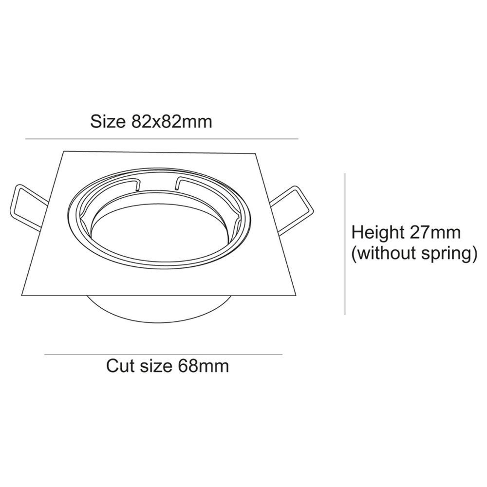 Chrom Leuchtmittel warmweiss, Einbaustrahler, in Einbauleuchte GU5,3 enthalten:, keine Deckeneinbaustrahler Angabe, Deko-Light Eckig Einbauleuchte schwenkbar,