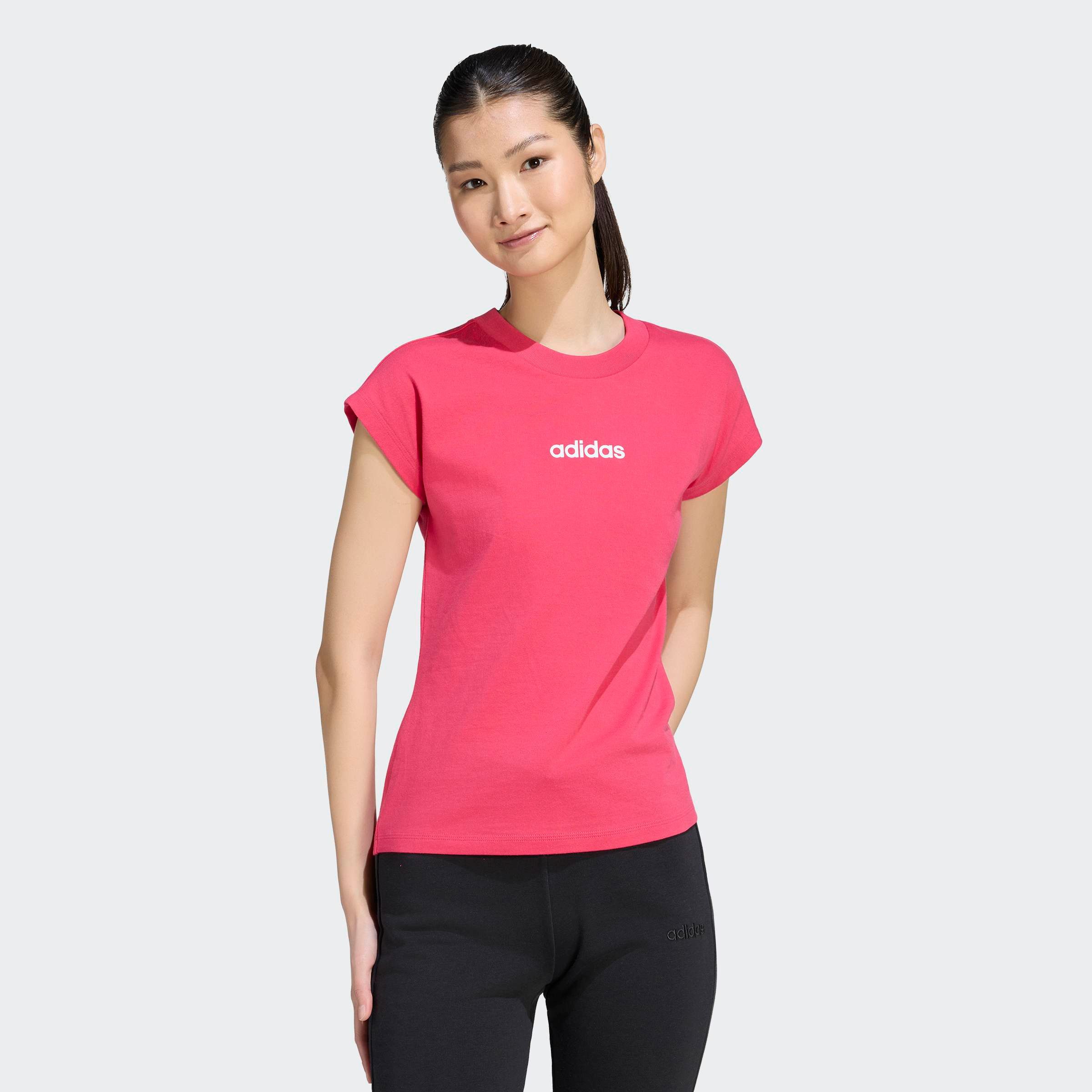 adidas Sportswear T-Shirt W LIN SJ T sportlicher Stil, Kurzarm, ohne Verschluss, aus Baumwolle