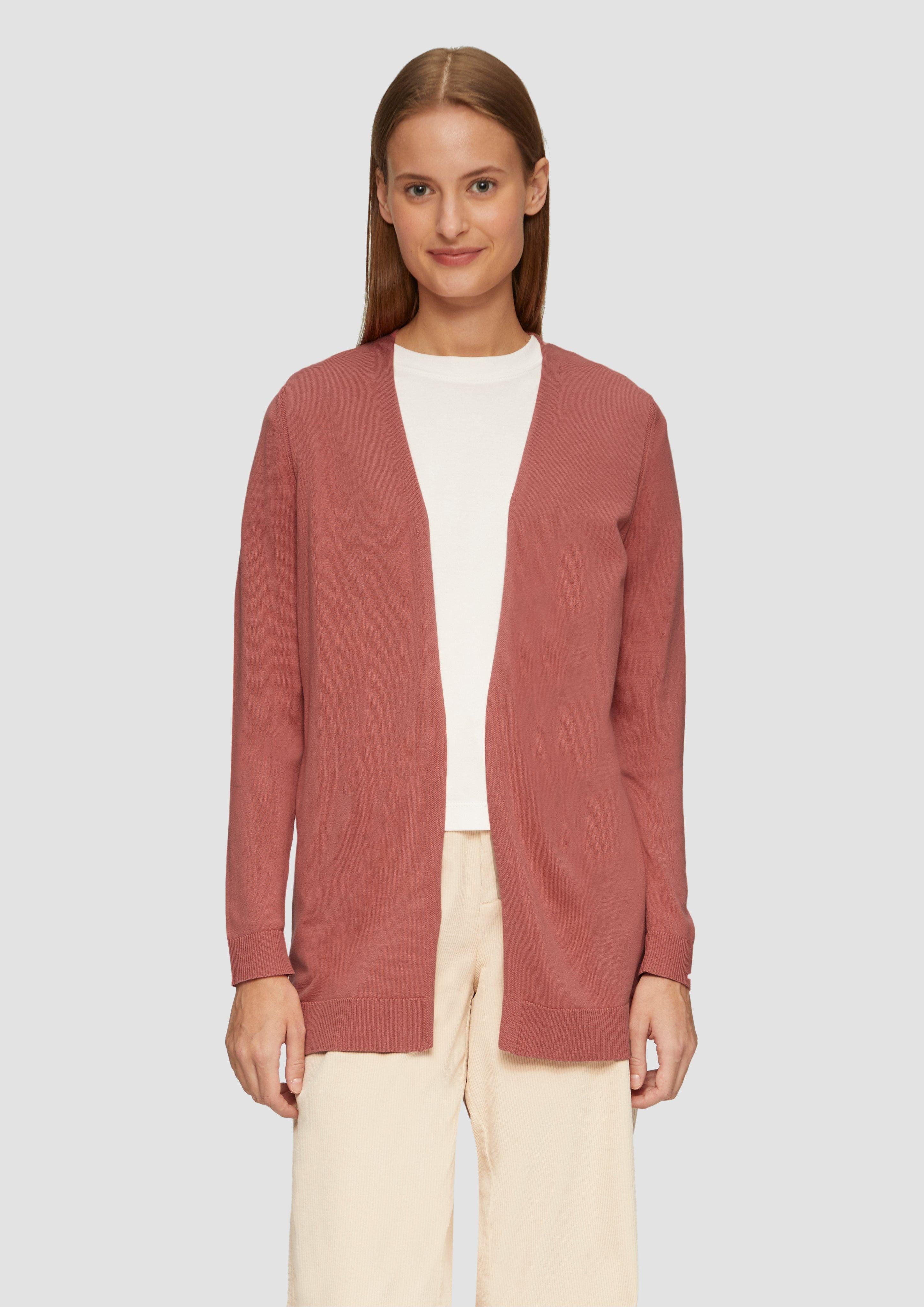s.Oliver Strickjacke Offene Strickjacke aus Viskosemix günstig online kaufen