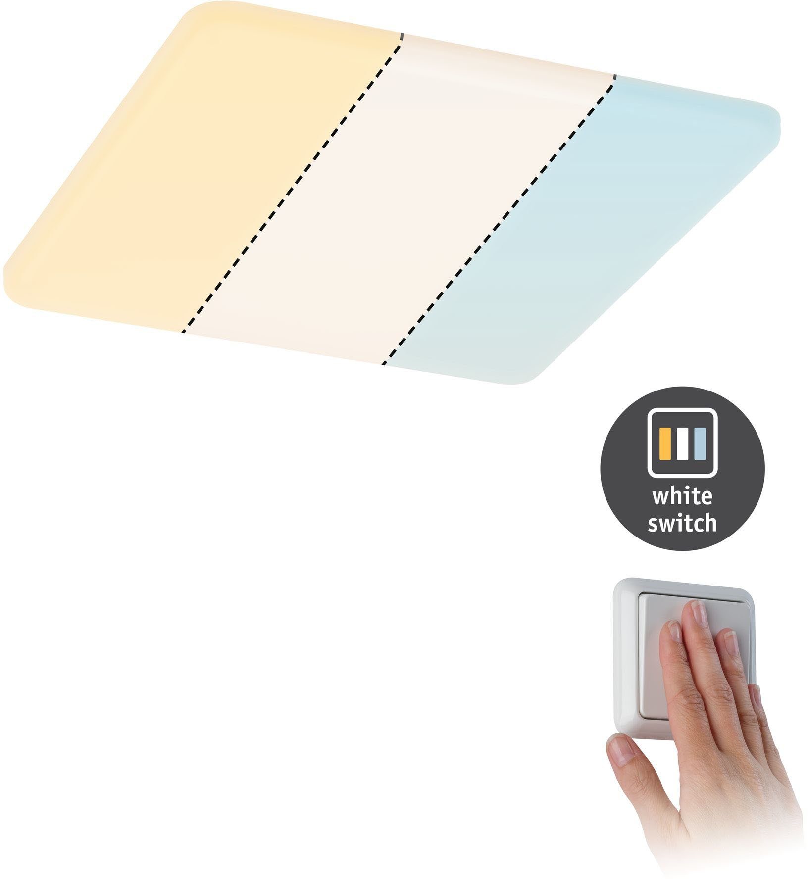 Paulmann LED Einbauleuchte »Veluna WhiteSwitch 215mm x 215mm IP44 17W«, Deckenmontage, inkl. Leuchtmittel-Otto
