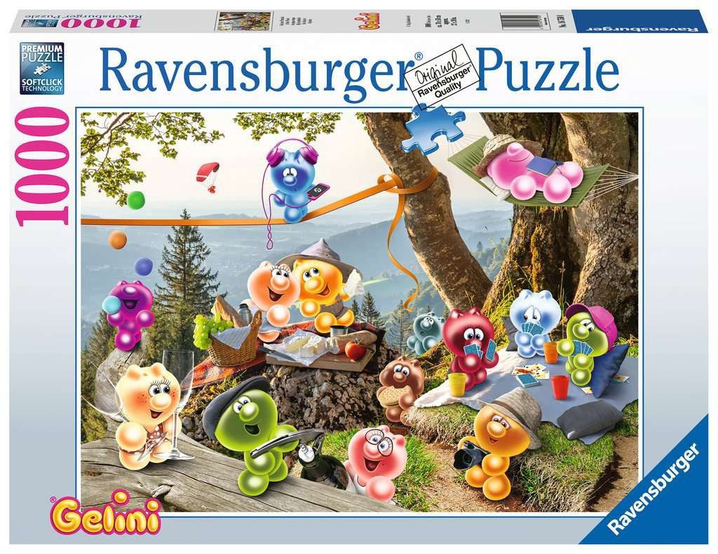 Ravensburger Puzzle Gelini Auf zum Picknick 1000 Teile Puzzle, 1000 Puzzleteile, Made in Europe