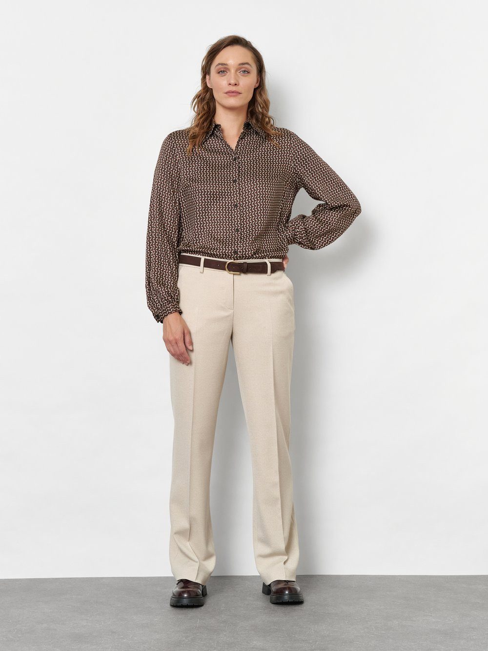 TONI Stoffhose Jenny Wide Leg mit Bügelfalten und Stretch