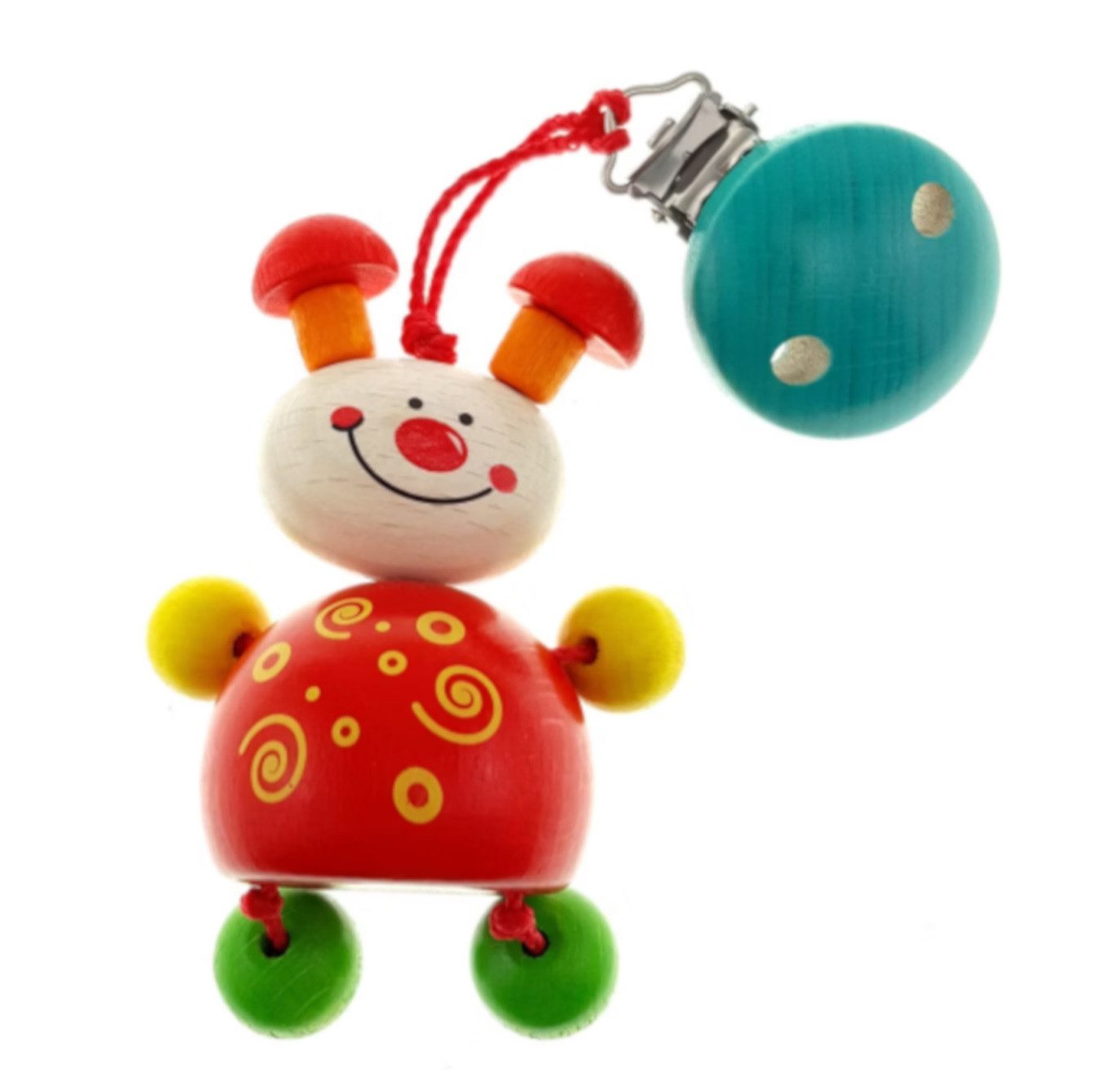 HESS SPIELZEUG Mobile Clipfigur Käfer Tom aus Holz 12786, Mit Clip