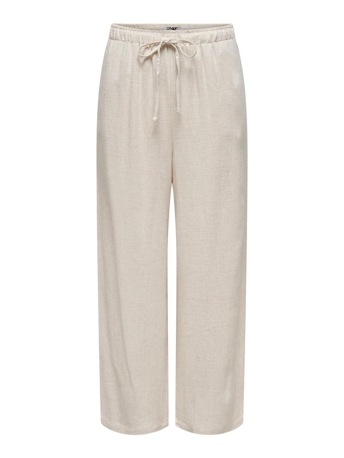 Leggings ONLSIESTA MW PULL-UP LINEN BL PNT N