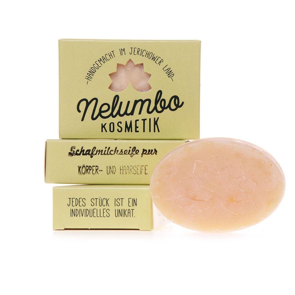 Nelumbo Feste Duschseife Kosmetik pur, Schafmichseife g 50