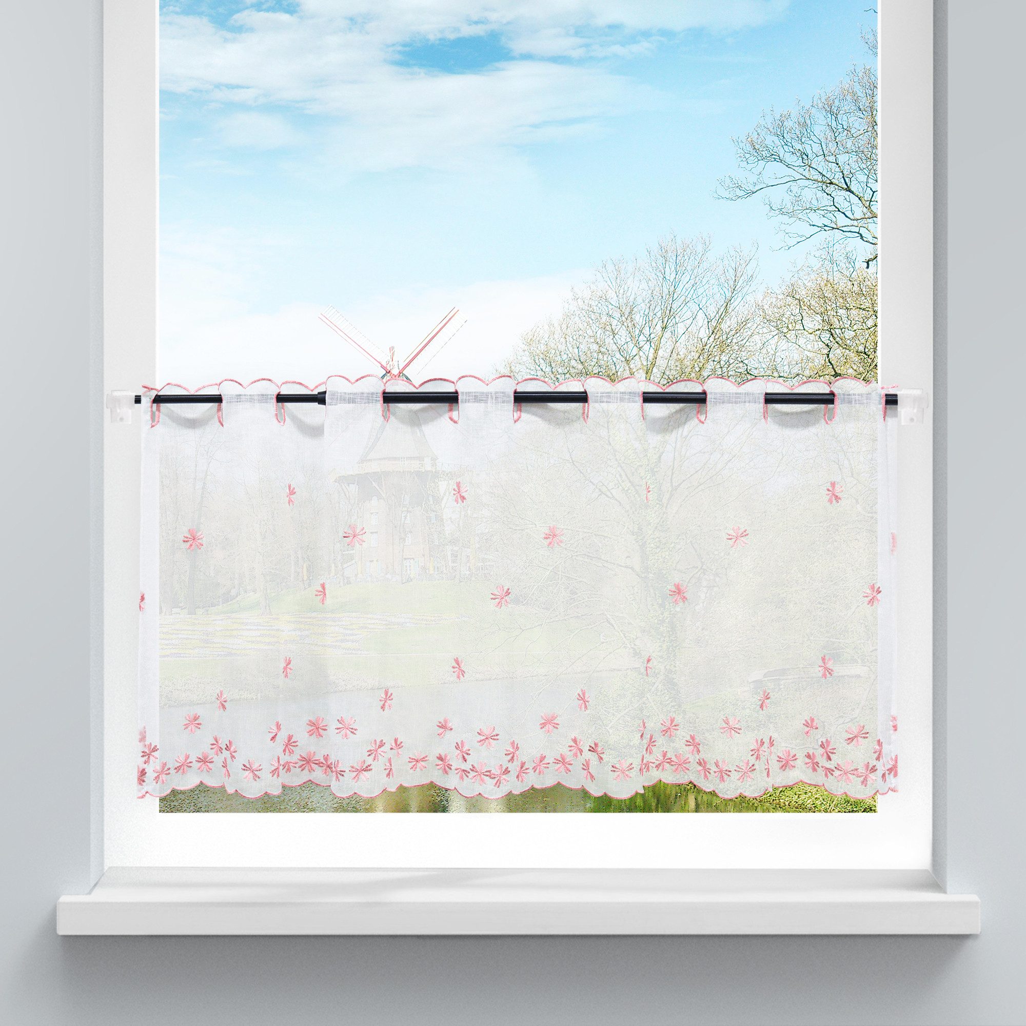 Delien Scheibengardine, Stangendurchzug (1 St), transparent, günstig online kaufen