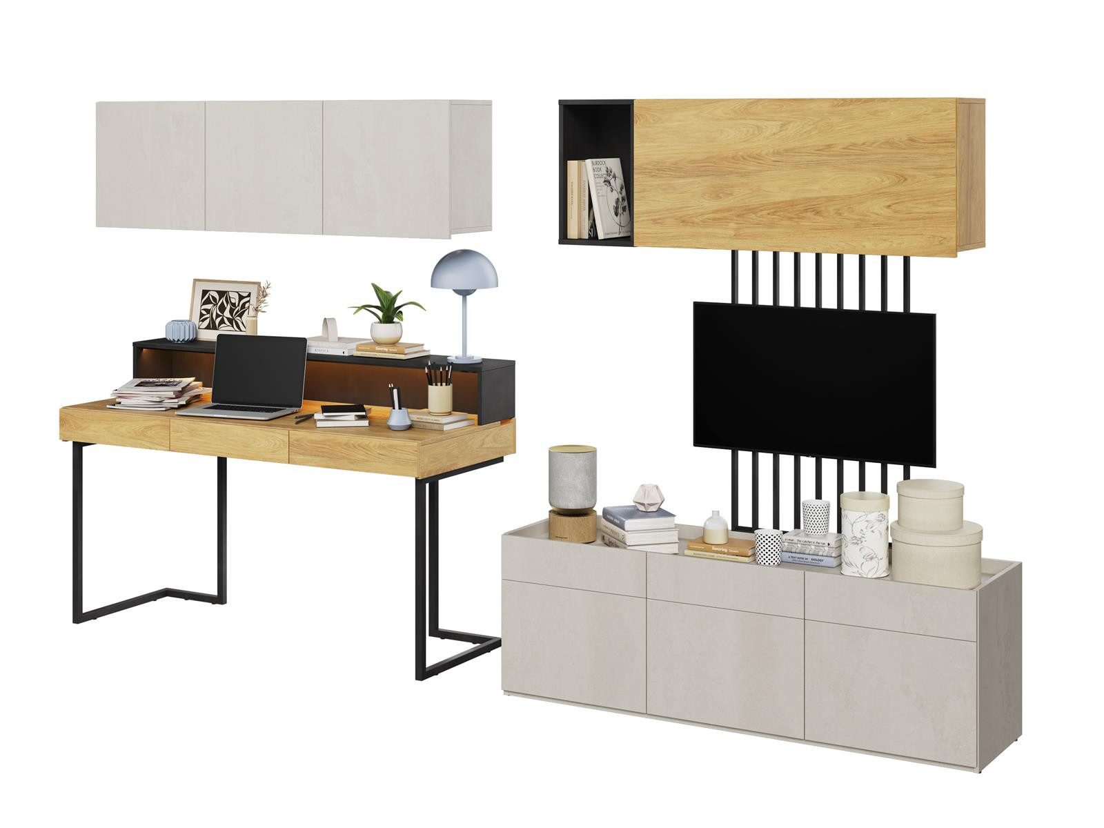 Jugendzimmer-Set Komplettes Set für Teenager-Zimmer, 8er-Set, TEEN FLEX