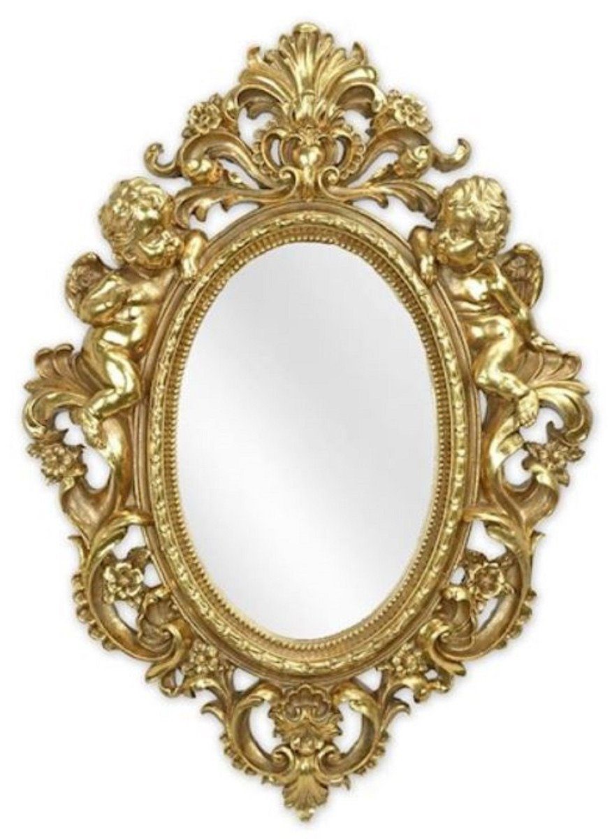 Casa Padrino Barockspiegel Barock Зеркало Gold 35,1 x H. 48,8 cm - Antik Stil Настенное зеркало - Wohnzimmer Зеркало - Garderoben Зеркало - Barock Möbel