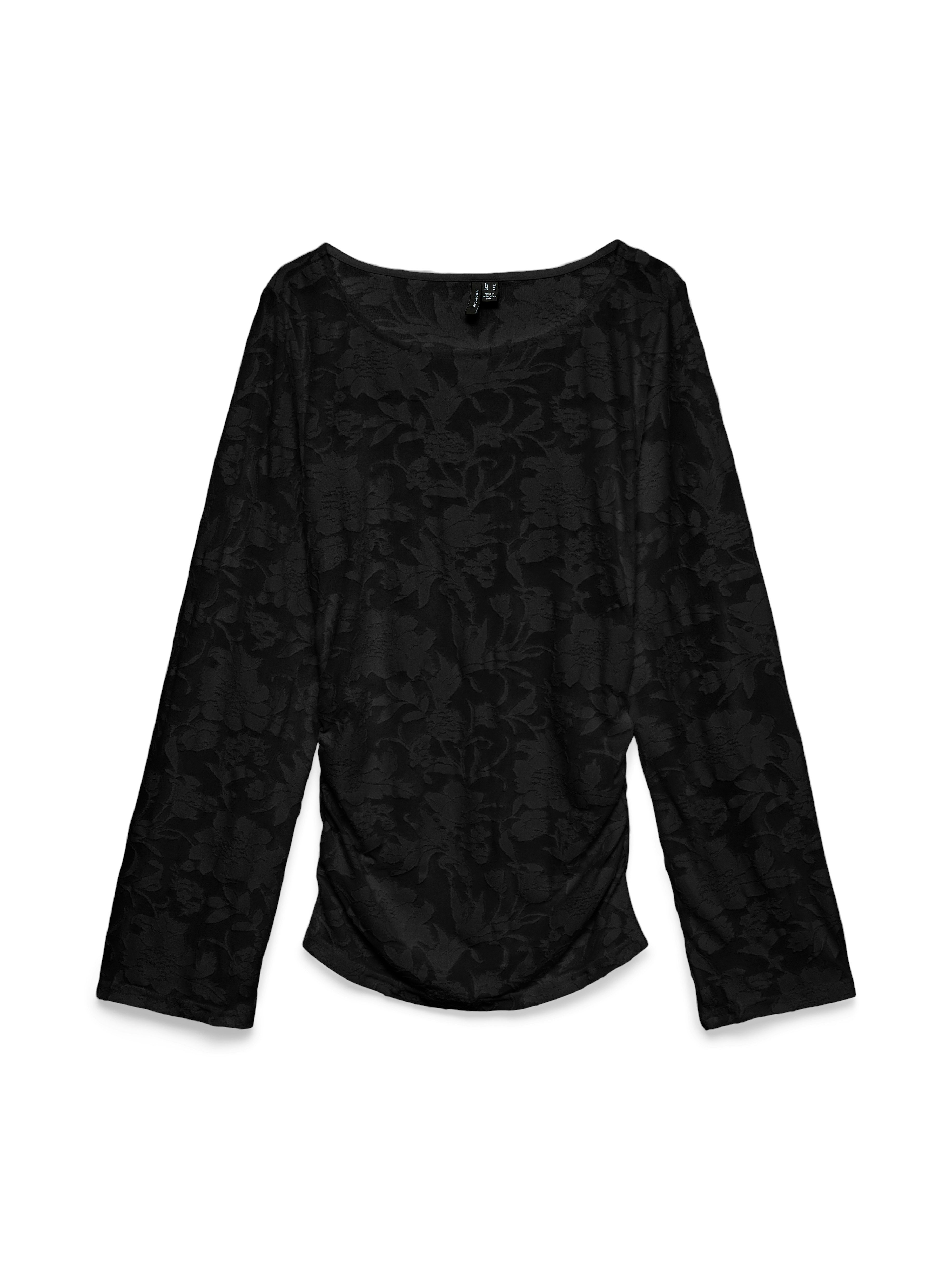 Vero Moda Langarmshirt VMLAYLA LS GATHERING TOP JRS NOOS Materialmix, regular fit