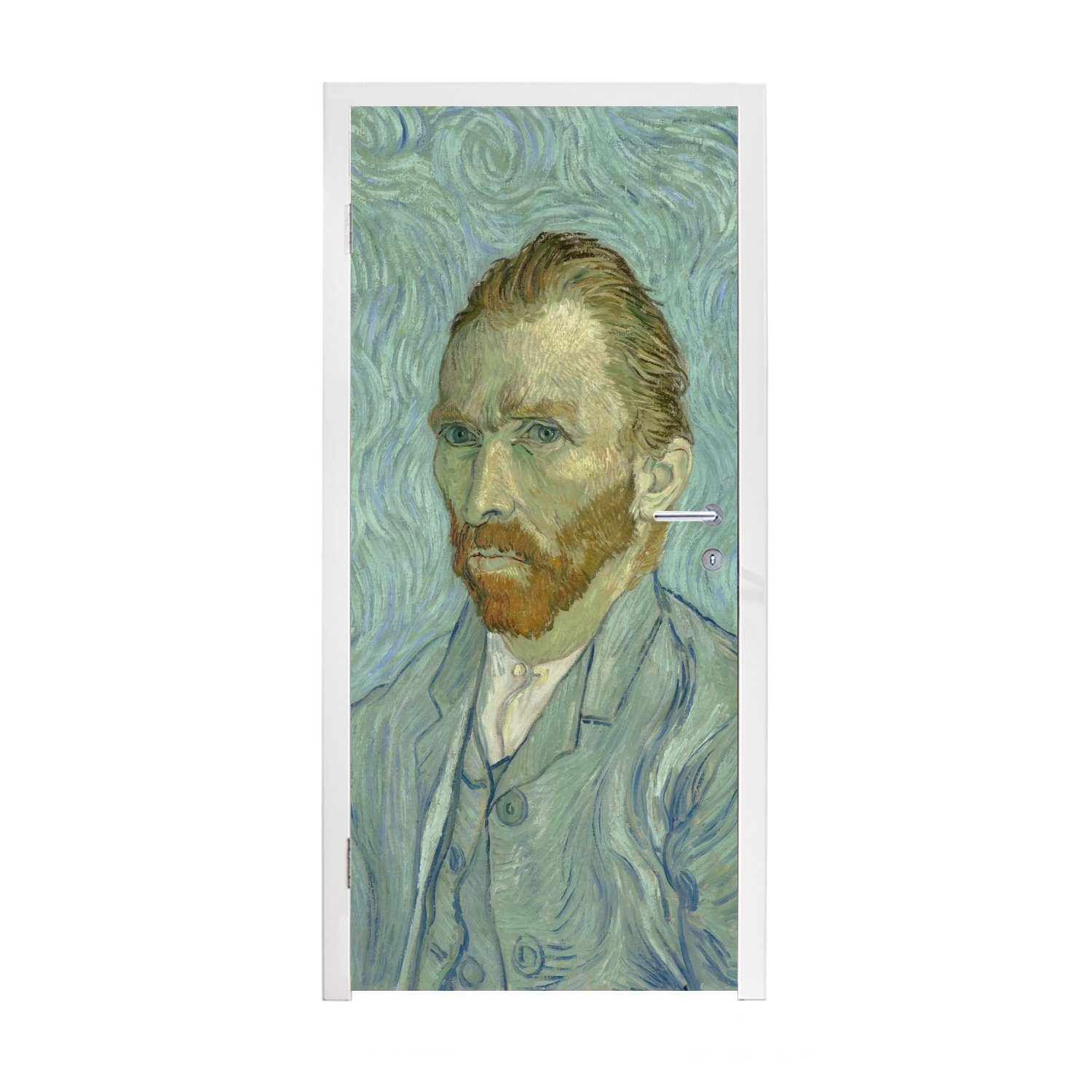 MuchoWow Türtapete Selbstporträt - Vincent van Gogh, Matt, bedruckt, (1 St), Fototapete für Tür, Türaufkleber, 75x205 cm