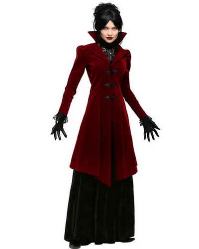 CHAKS Hexen-Kostüm Vampir Kostüm 'Linda' für Damen - 2-tlg. mit lange
