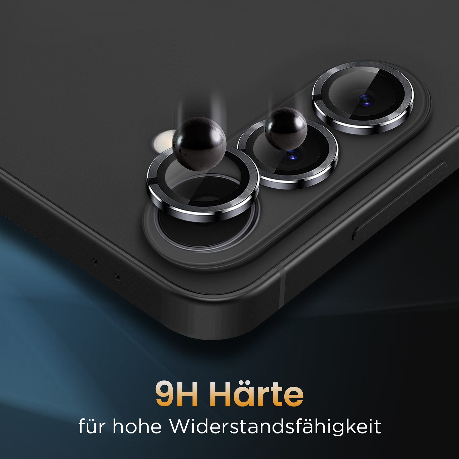 Tec-Expert Kameraschutzglas 9H Kameraglas Set in Schwarz für Samsung Galaxy S26 für Samsung Galaxy S26, Linsenschutzglas Set, 1 Stück, Kameraschutz, Schutzglas, – Bild 4 von 5