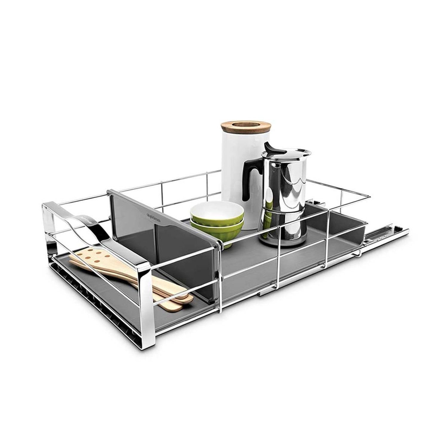 simplehuman Küchenorganizer-Set Ausziehbarer Schrank-Organisator 35 cm