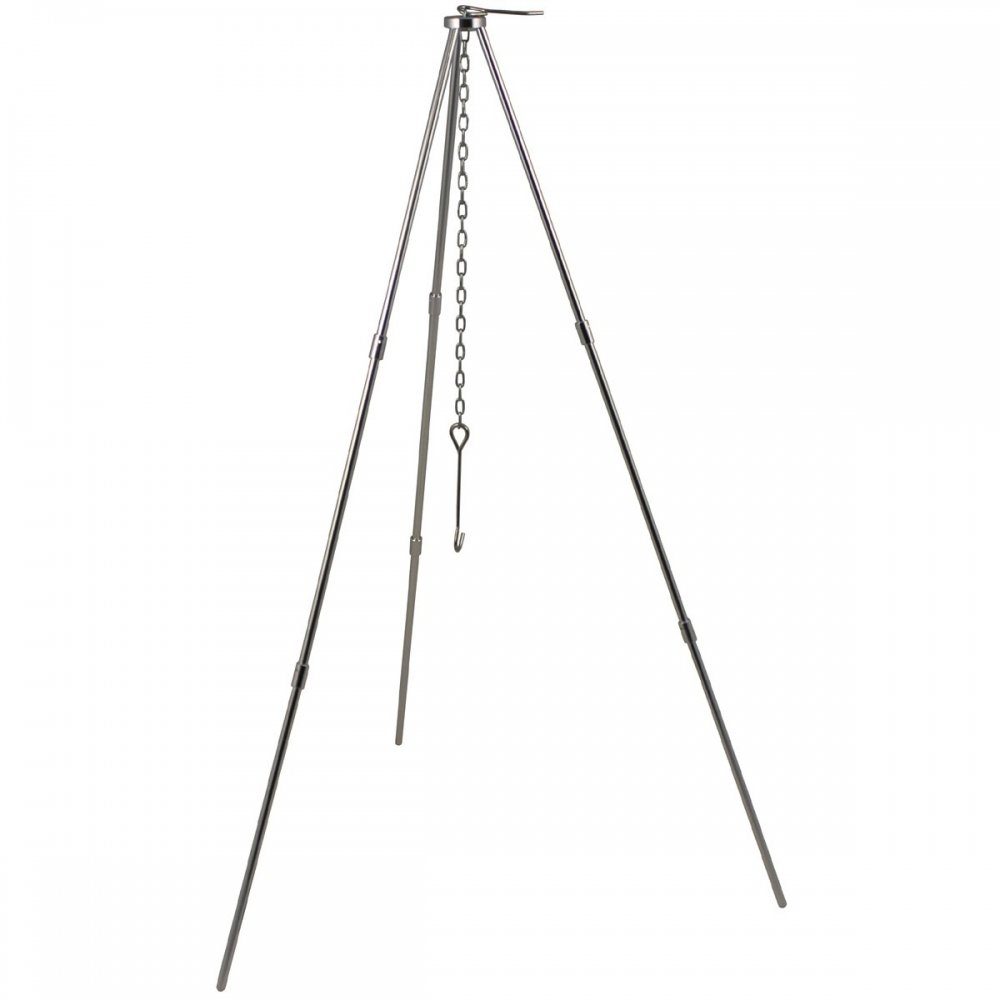 FoxOutdoor Holzkohlegrill Dreibein, Trekking, Alu, mit Kette und Haken, Set – Bild 2 von 3