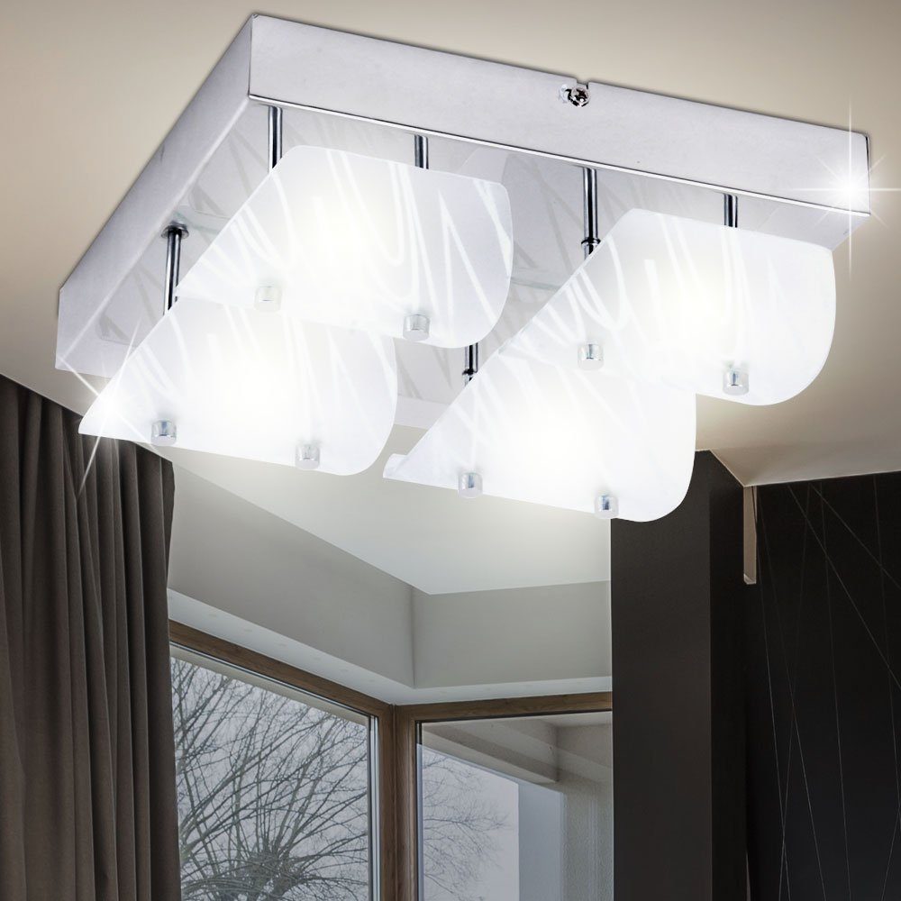 Lampe LED Glas Wandleuchte, inklusive, Granat nicht Leuchtmittel Esto etc-shop 940025-4 Leuchte Beleuchtung Deckenleuchte