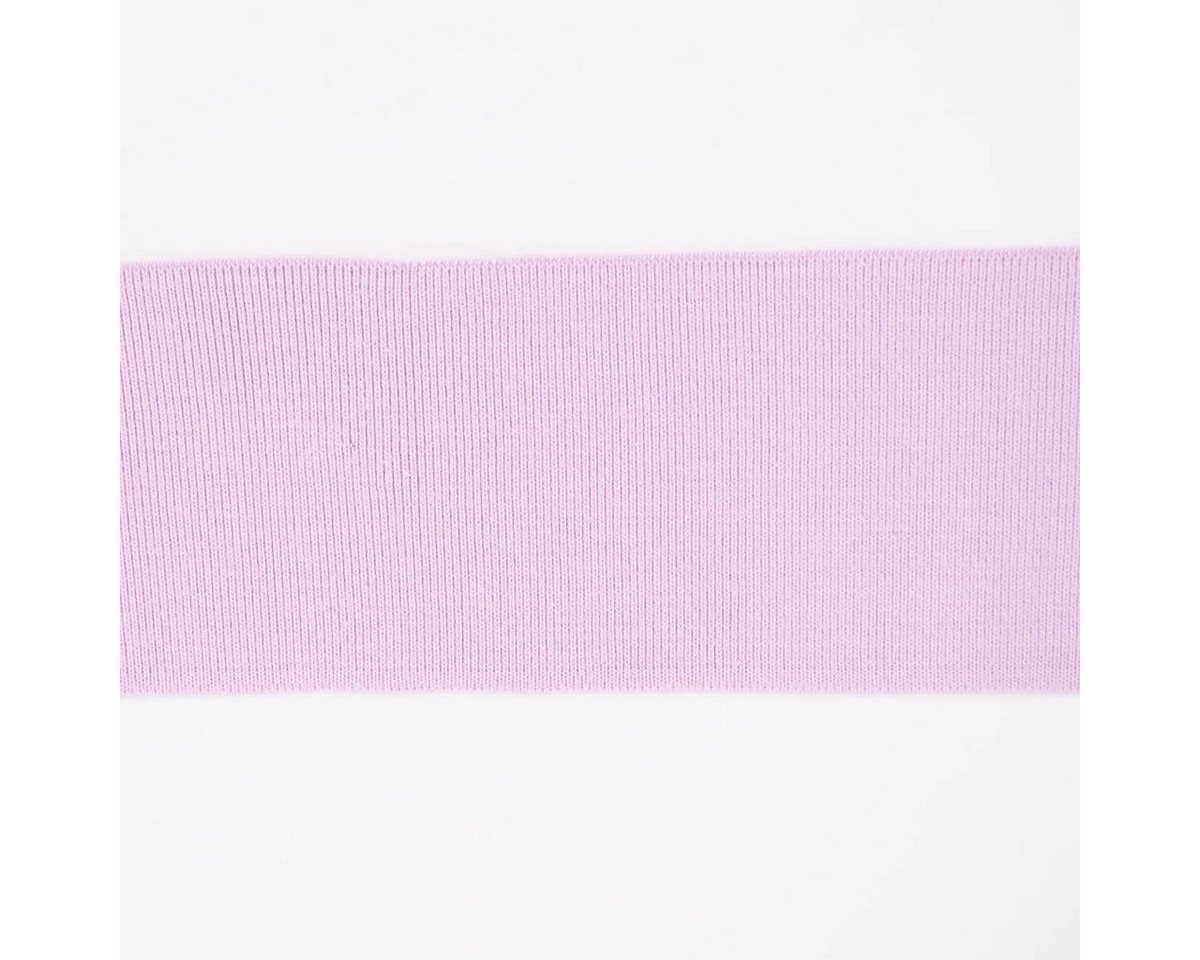 Thumbnail - SCHÖNER LEBEN. Stoff Cuff Bündchen Fertigbündchen Organic Bio uni pastell lila 7x135cm, allergikergeeignet