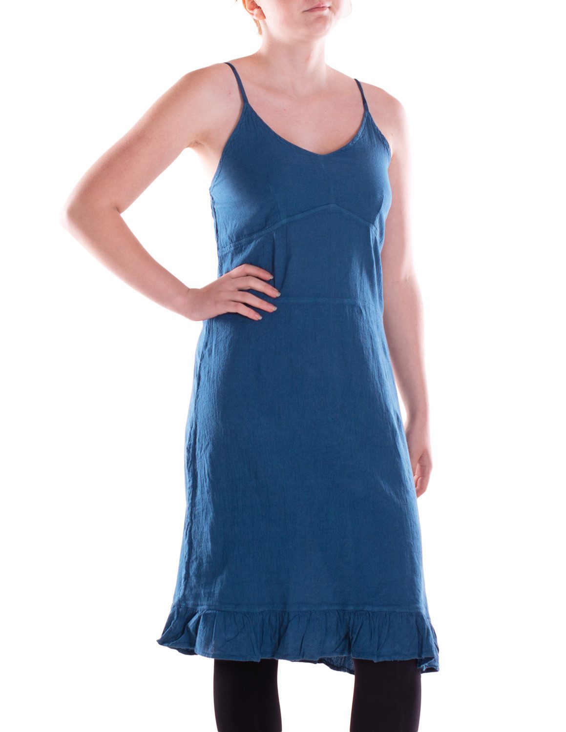 Vishes Sommerkleid Damen knielanges Kleid Baumwolle günstig online kaufen