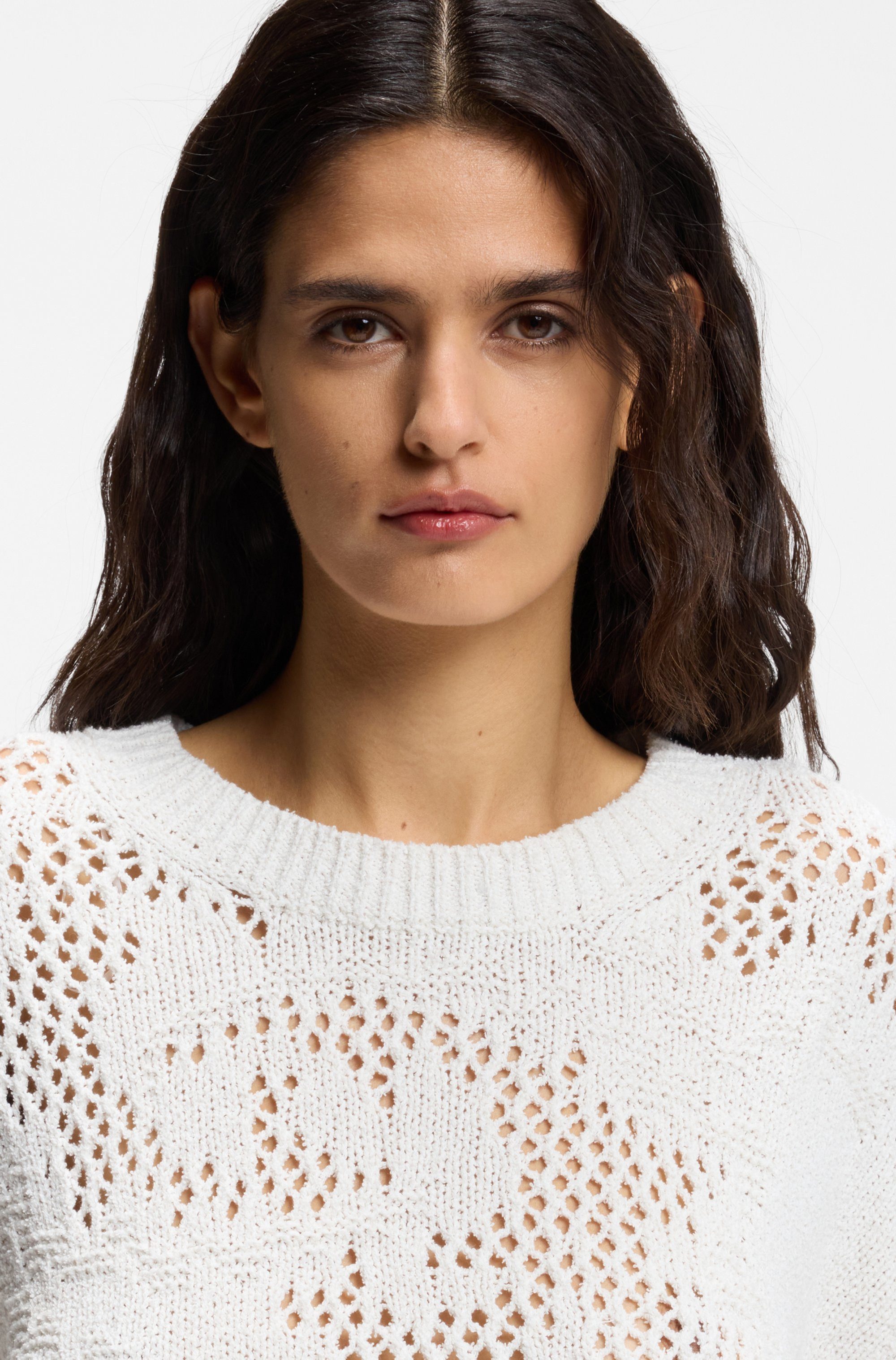 BOSS ORANGE Strickpullover Foira Premium Damenmode mit seitlichen Bindedeta günstig online kaufen