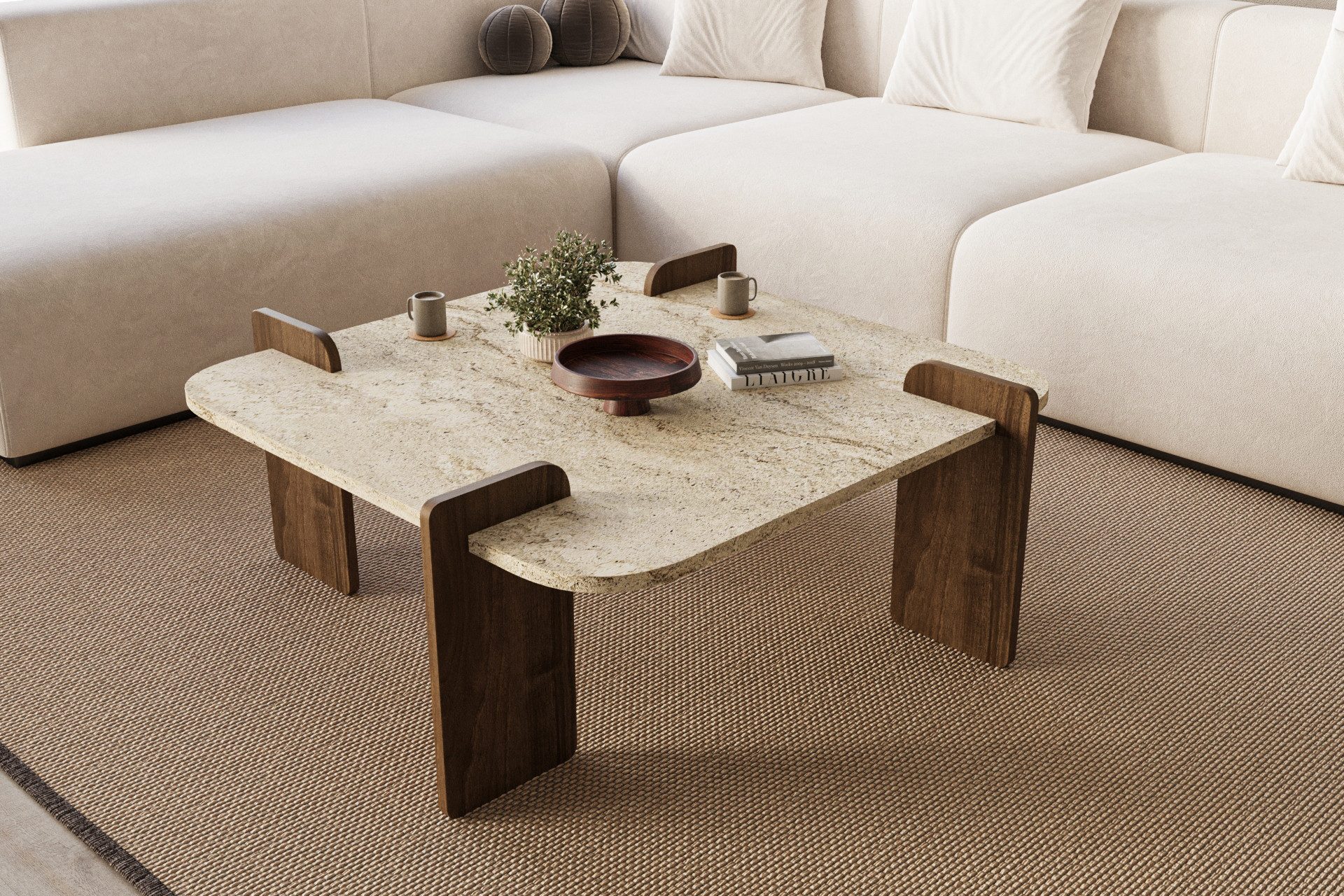 moebel17 Couchtisch Couchtisch Brilliance Travertin Braun günstig online kaufen