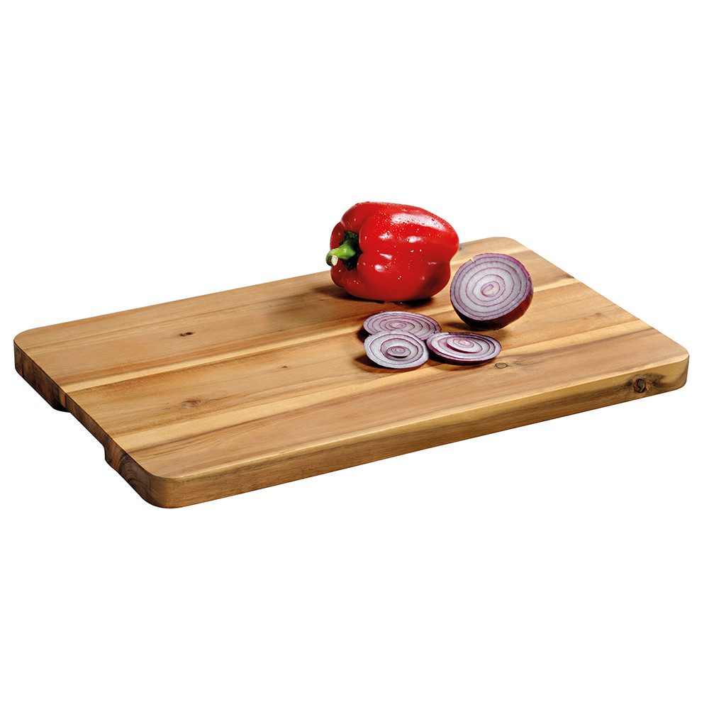 KESPER® Tranchierbrett Schneidebrett, Akazie, FSC, Akazienholz, (1-St), mit Griffmulden