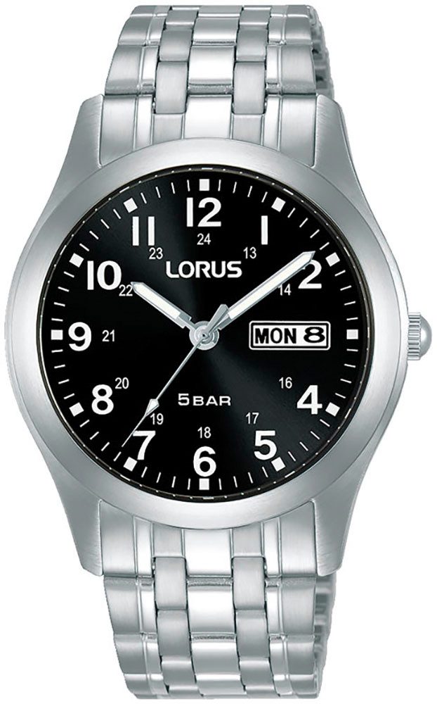 LORUS Quarzuhr RXN73DX5, Armbanduhr, Herrenuhr, Damenuhr, Datum, Edelstahlarmband