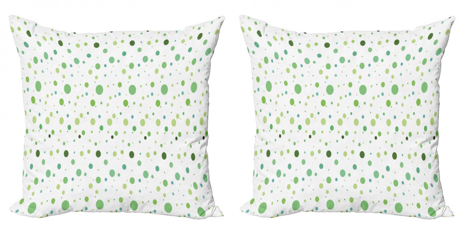 Tupfen (2 Stück), Digitaldruck, Modern Kissenbezüge getönten Grün Doppelseitiger Jahrgang Accent Abakuhaus