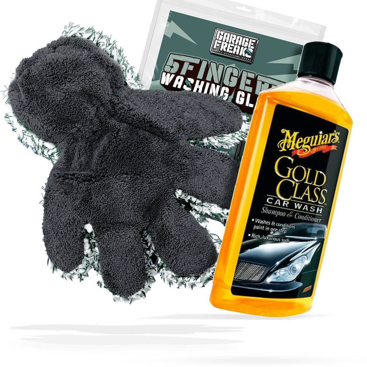 Garage Freaks 5 Finger Waschhandschuh + Autoshampoo Autoshampoo