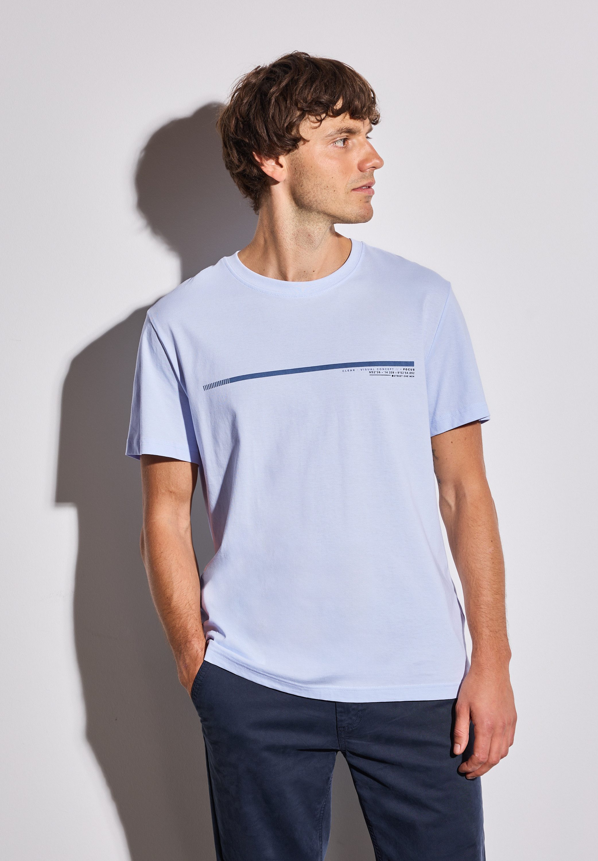 STREET ONE MEN T-Shirt, aus reiner Baumwolle günstig online kaufen