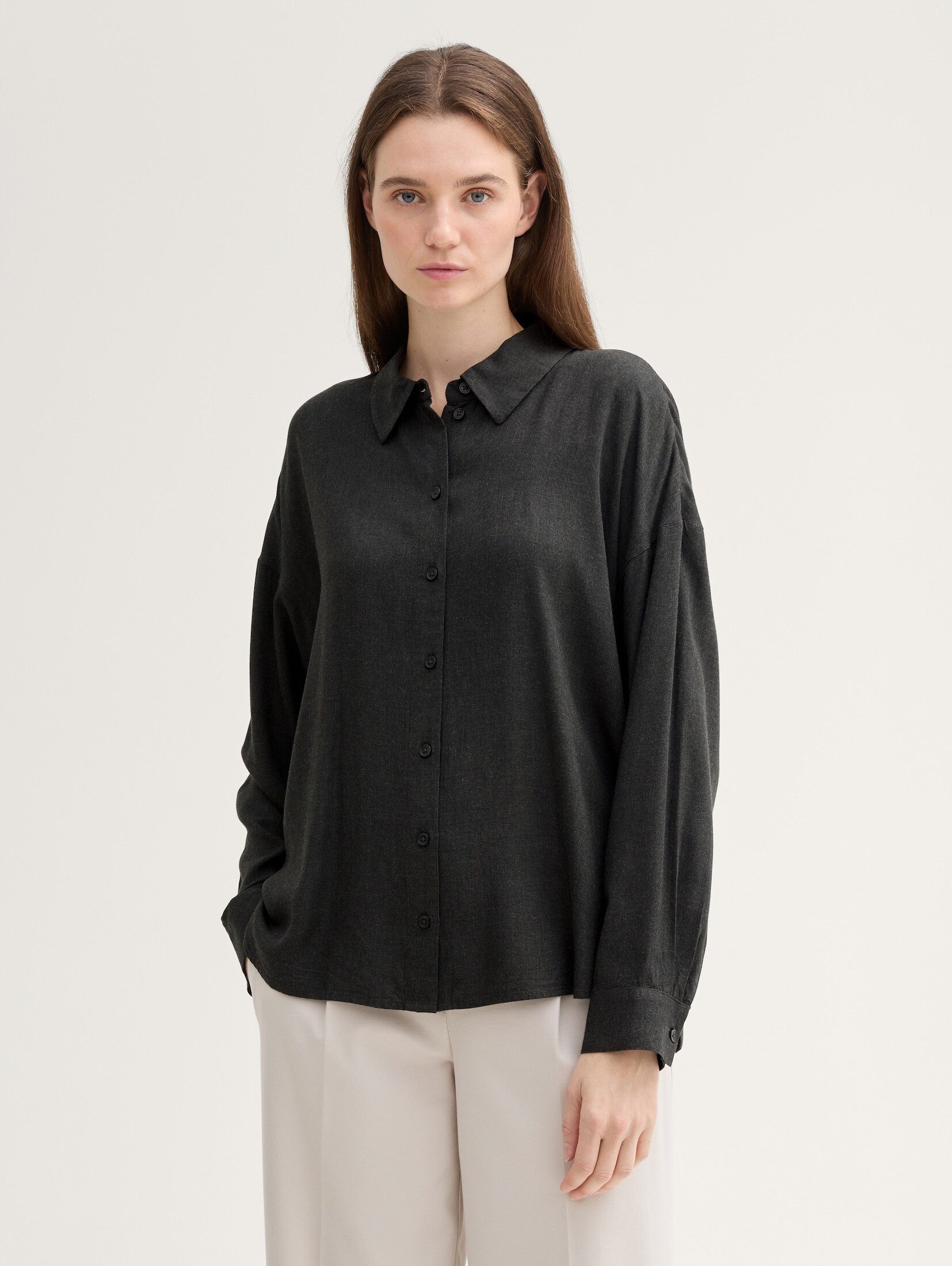 Langarmbluse Relaxed Hemdbluse