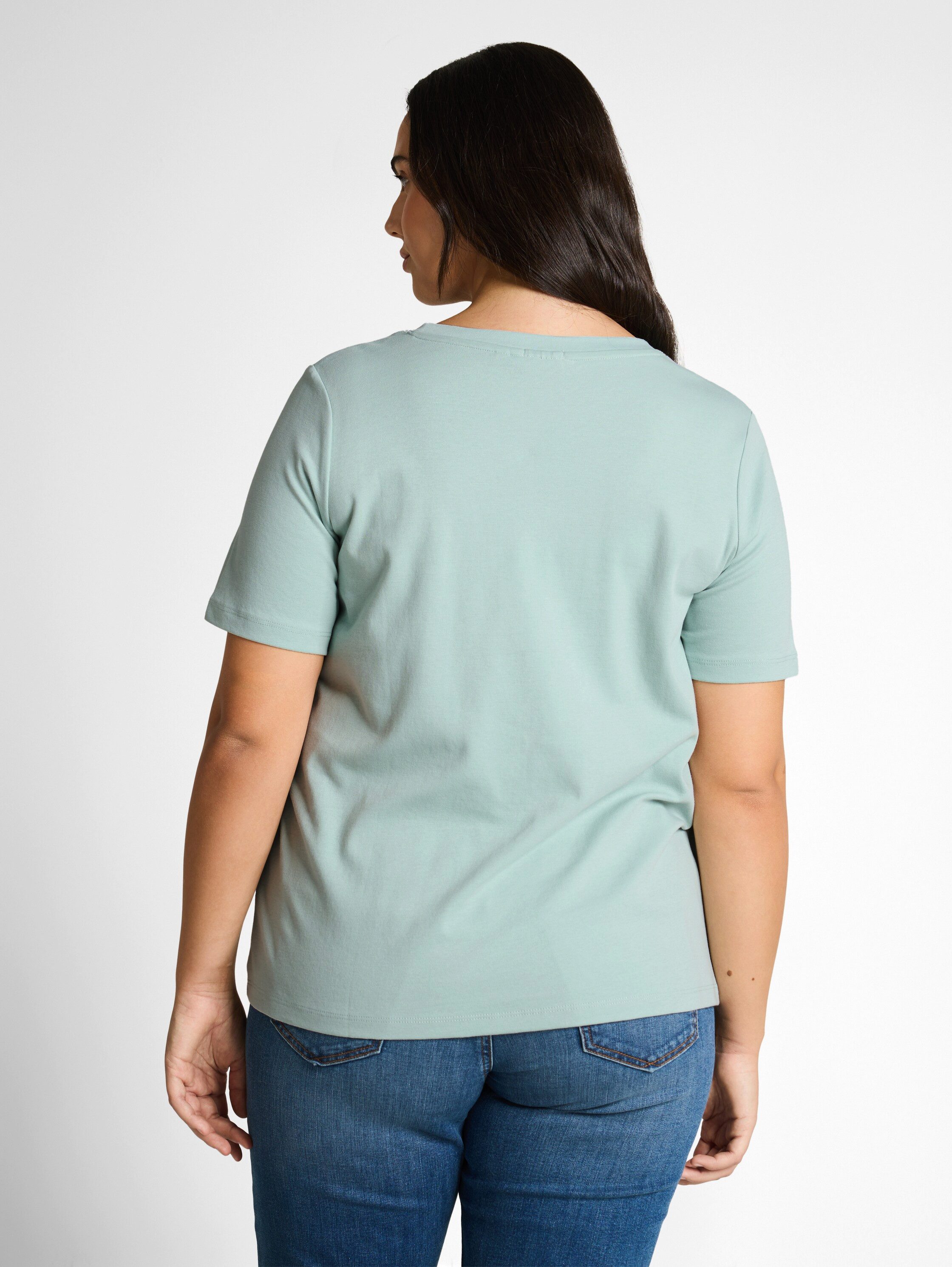 TOM TAILOR PLUS T-Shirt mit Glitzer-Print günstig online kaufen