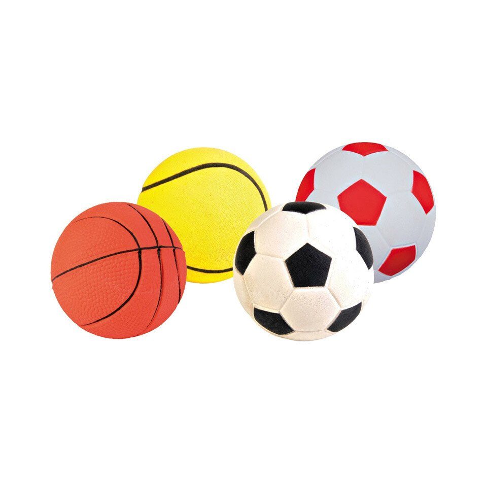 TRIXIE Tierball Spielbälle, schwimmt, Moosgummi - 24 Stück