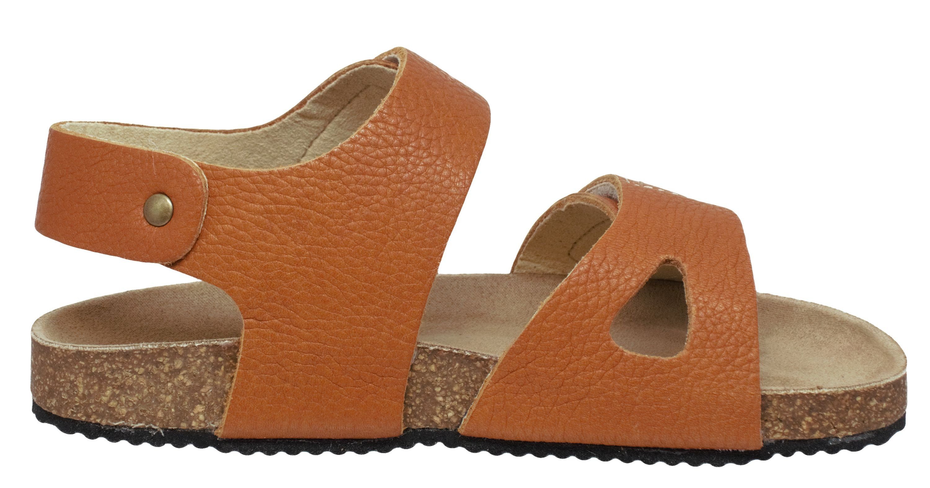 KAVAT Sandalen Bomhus EP Kinder Leder Klett Braun Sandalette