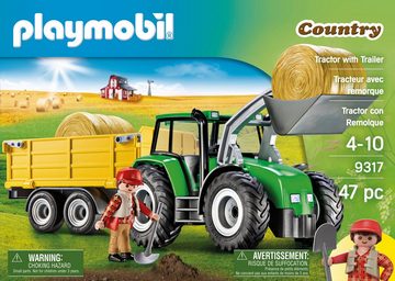 Playmobil® Konstruktions-Spielset 9317 Traktor mit Anhänger, (47 St)