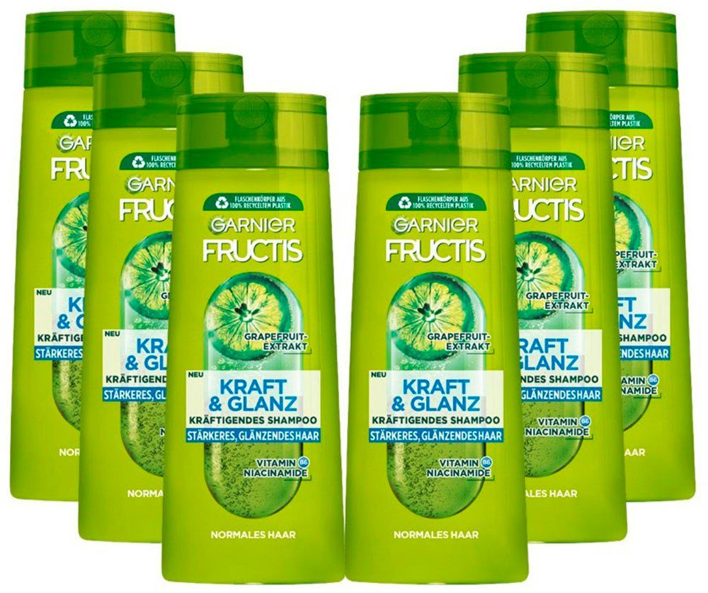 Haarshampoo & GARNIER 6-tlg. Fructis Set, Glanz Shampoo, Garnier Kraft