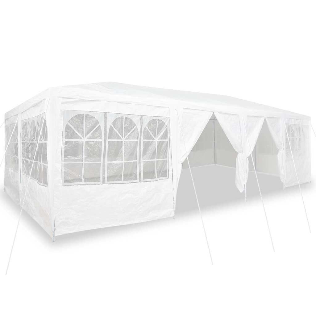vidaXL Partyzelt Party-Zelt Weiß 800 x 400 x 266 cm Polyethylen