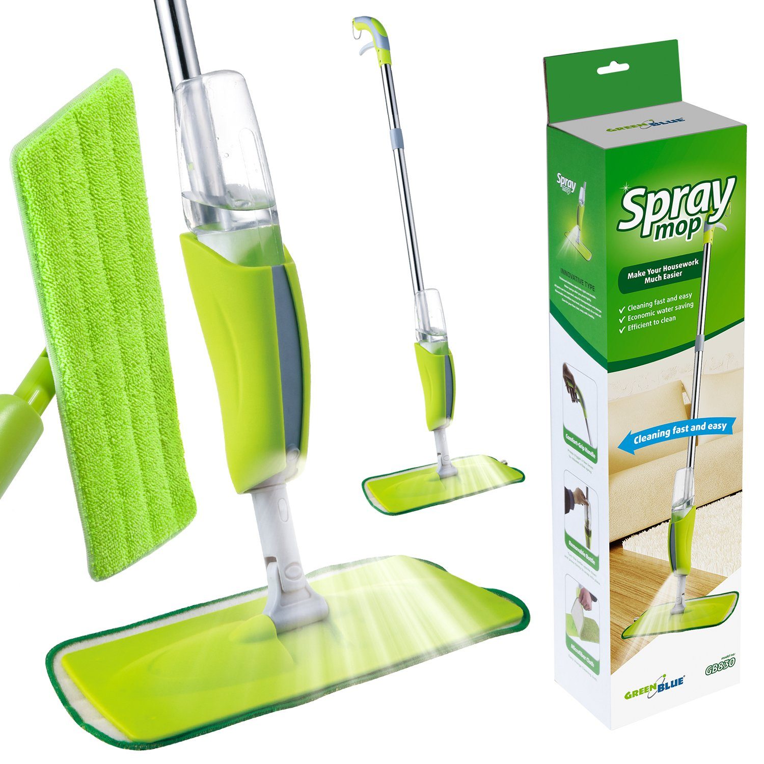 Sprühwischer Mop Sprühwischer Spray GB830 GreenBlue Mopp-Bodenreiniger