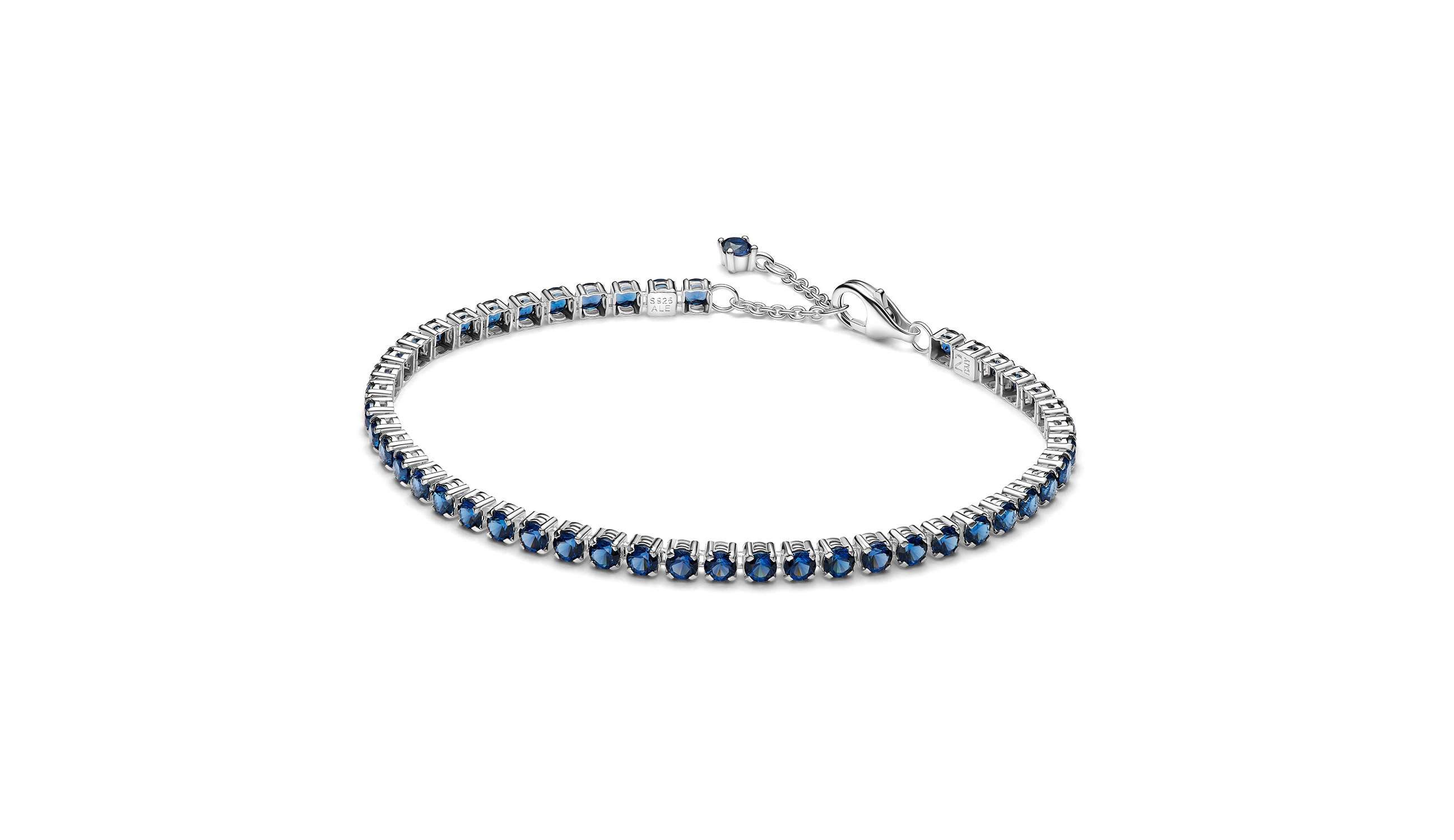 Pandora Tennisarmband 591469C02, für Damen Tennis Silber Funkelndes Blau – Bild 3 von 3