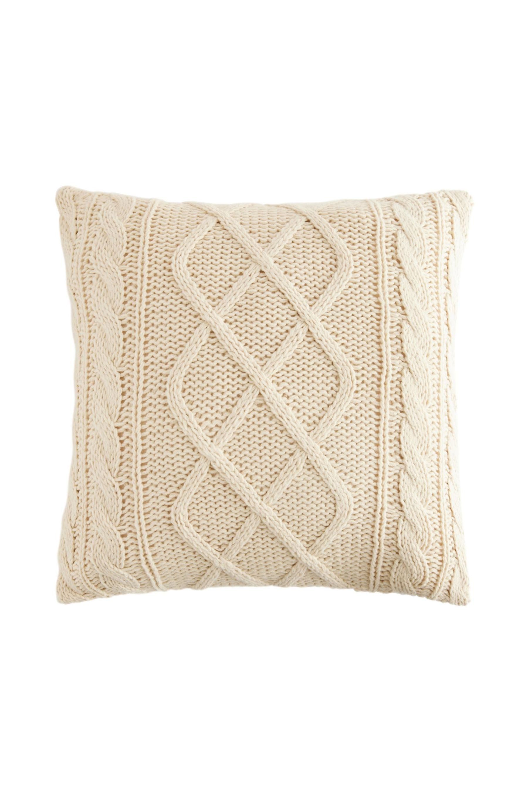 Next Dekokissen Kissen mit Zopfmuster – 50 x 50 cm
