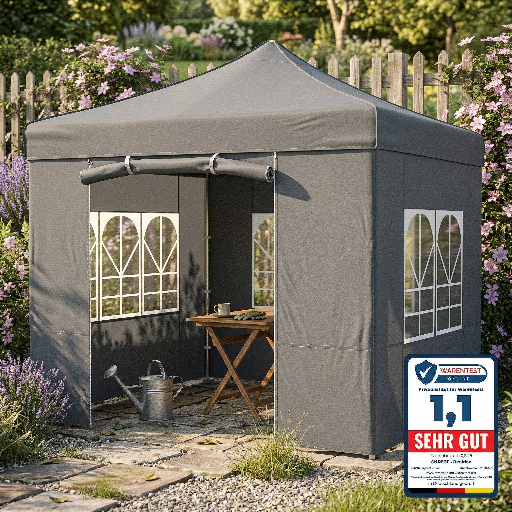 Onbest Pavillon Partyzelt Faltzelt Premium 3x3 Pop-Up mit viel Zubehör, mit günstig online kaufen