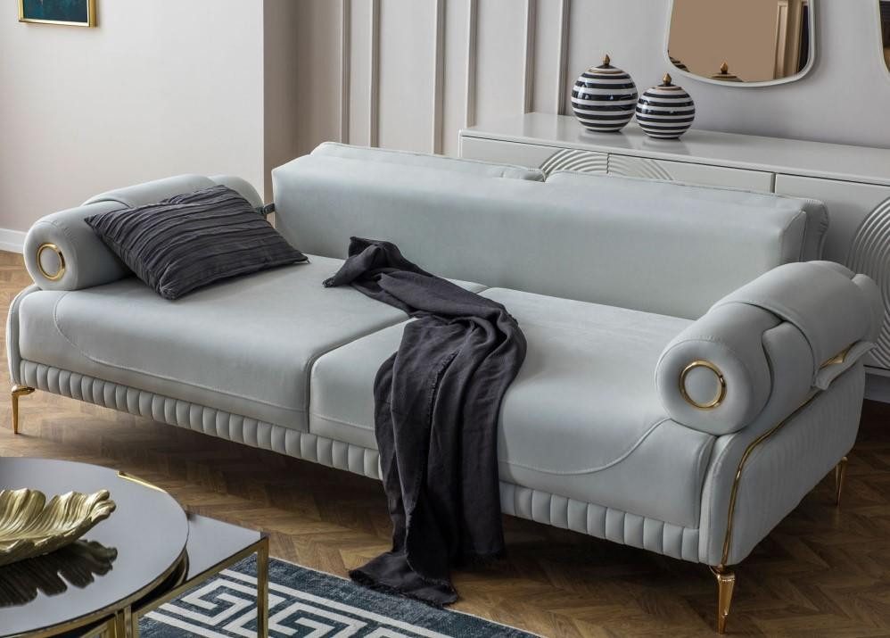 JVmoebel Sitzgruppe Moderne blaue Polstersofa-Garnitur mit hohem Sitzkomfort, (Sofagarnitur 3 + 3 + 1 Sitzer), Made in Europa