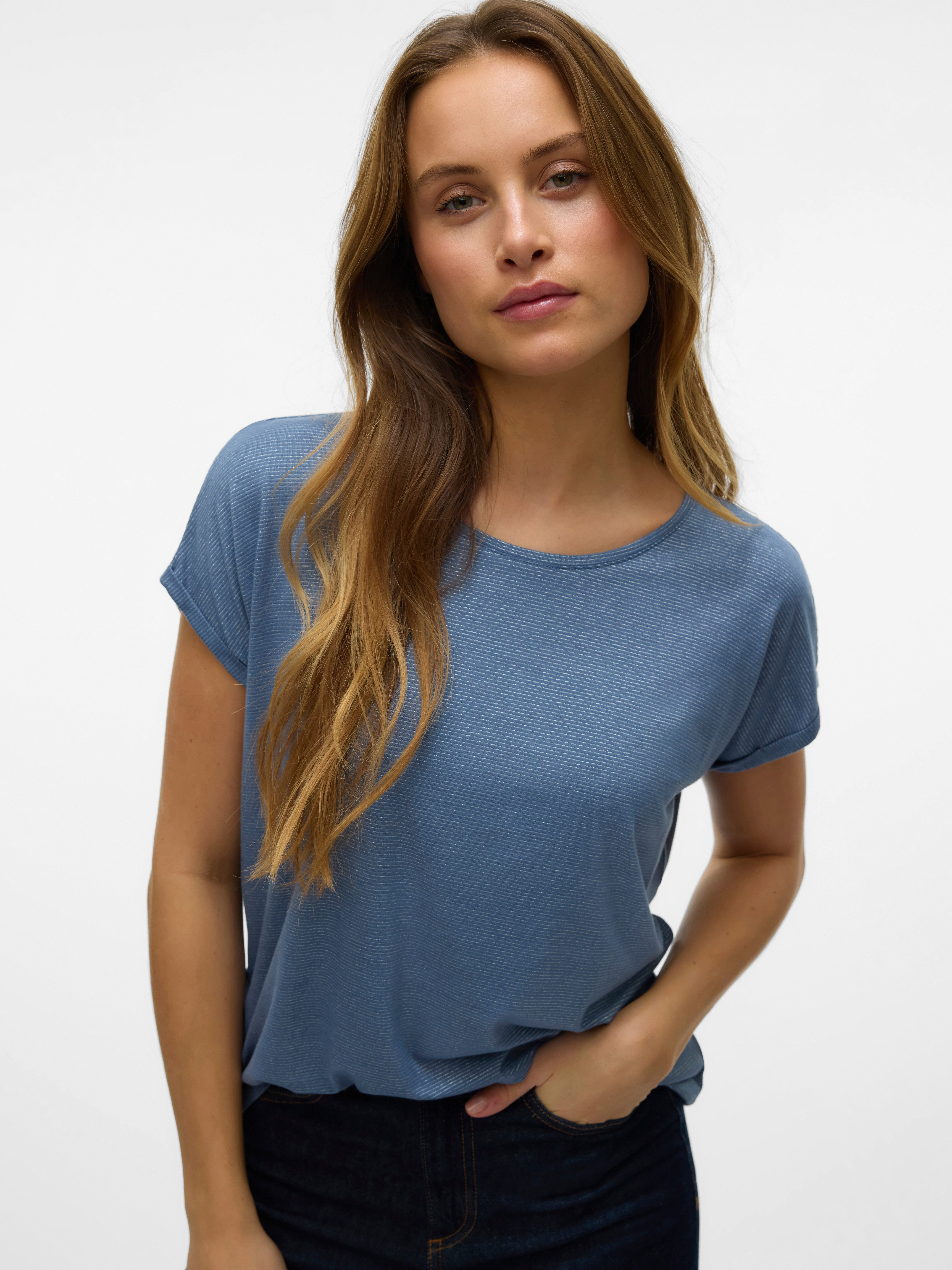 Vero Moda Rundhalsshirt VMLAVA PLAIN SS günstig online kaufen