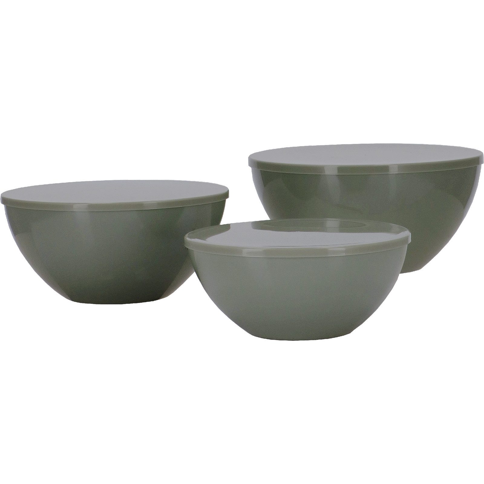 Travellife Geschirr-Set Salat Schüssel Set Palma Camping Schalen, Melamin, Melamin Keramik Optik 6 tlg